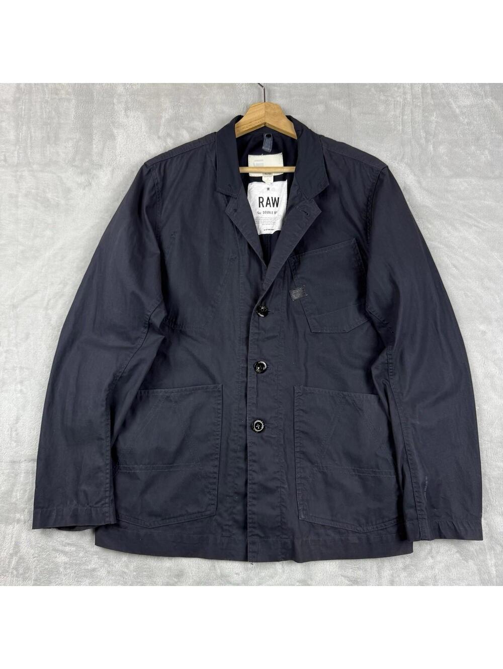 G-Star RAW Flex Blazer S Double Of Jacket Mens Size XL Navy Dark Cotton Preppy